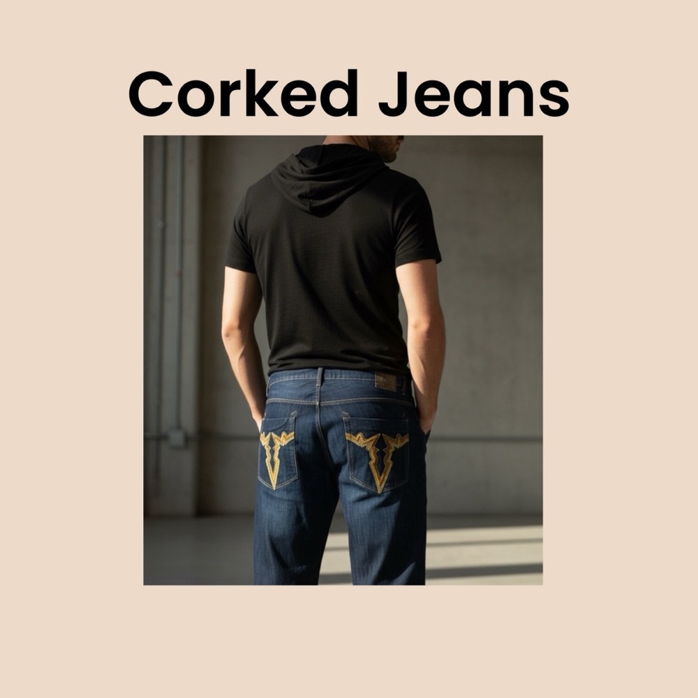 Corked Men’s Y2K Retro Baggy Jeans Size 48 X 32